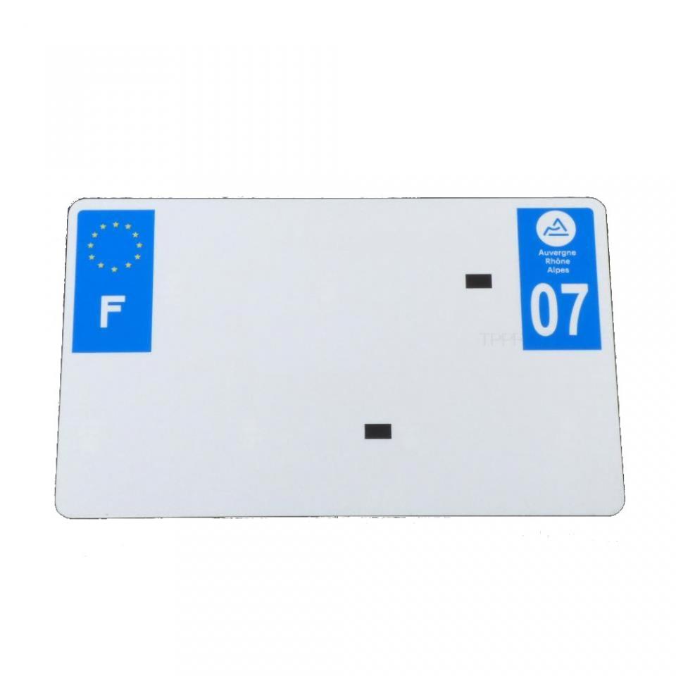 Plaque immatriculation alu 210x130mm fond blanc 07 Tiflex pour moto scooter Neuf