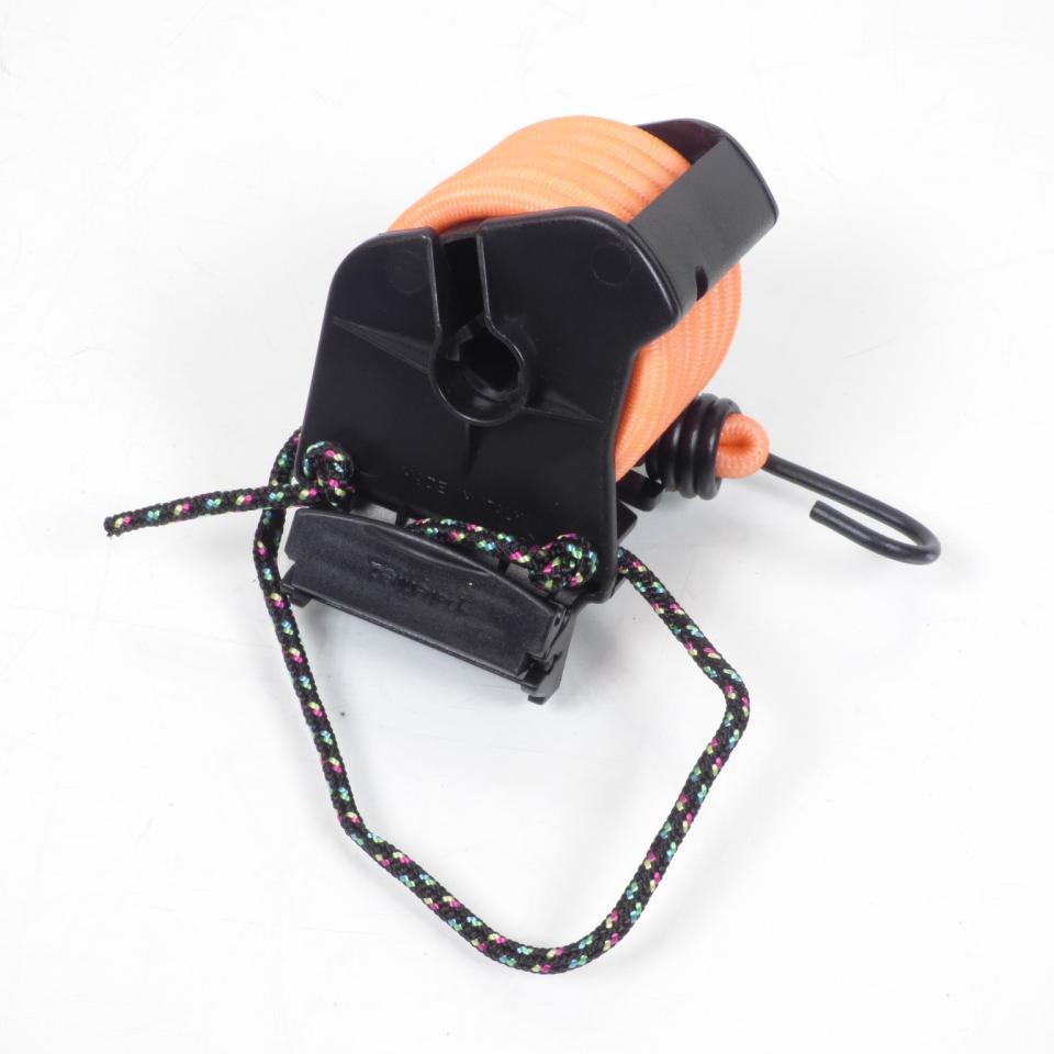 Kit fixation arrimage barre toit tendeur sandows orange avec enrouleur auto pour moto
