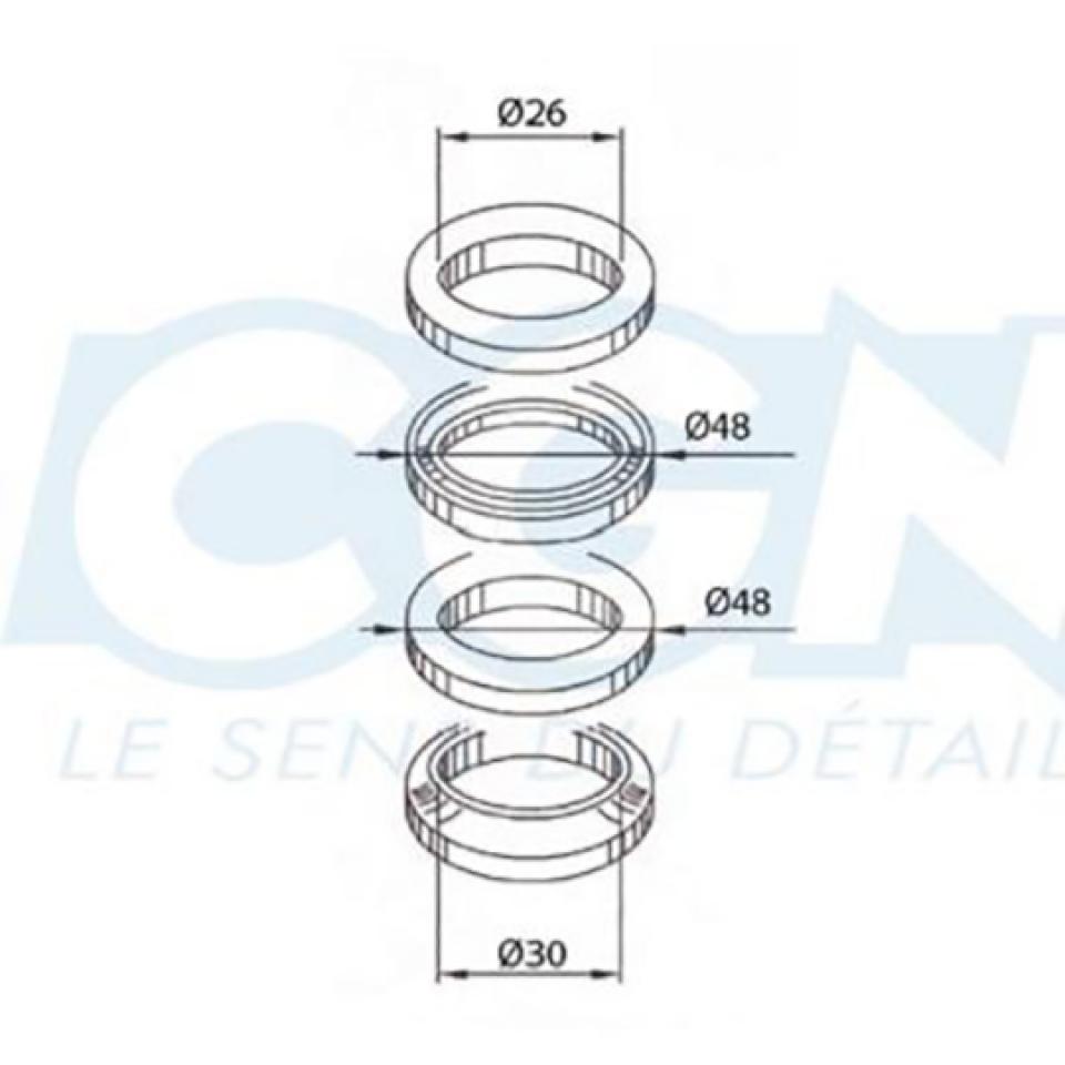 Kit roulement de direction Teknix pour Moto Yamaha 50 TZR 2004 à 2012 Neuf