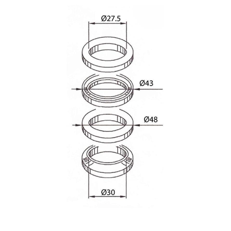 Kit roulement de direction Teknix pour Moto MBK 50 X-Limit Neuf