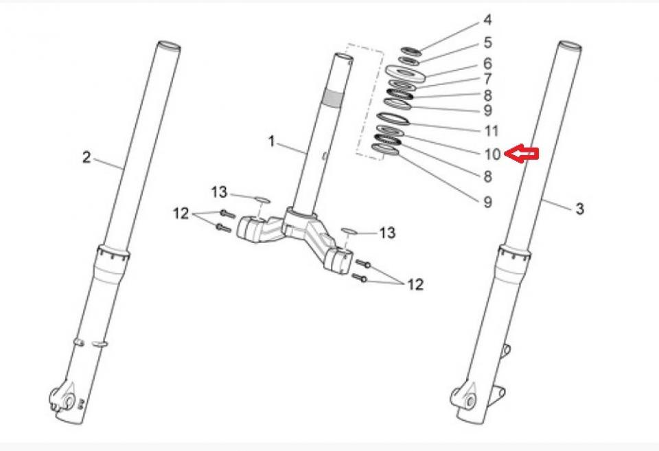 Cuvette sup roulement direction bas pour scooter Aprilia 125 Scarabeo 2007-2011