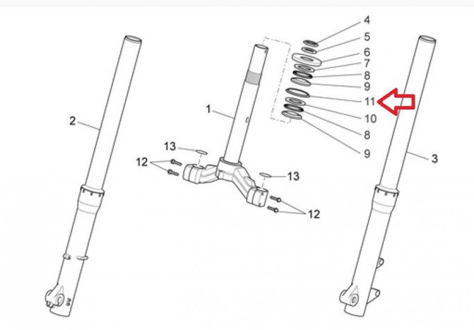 Cache poussière inférieur de direction pour scooter Aprilia 125 Scarabeo 2007 à 2011 JC51671X92000 Neuf