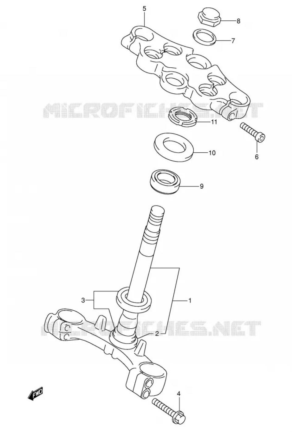 Roulement de colonne de direction origine pour moto Suzuki 750 GSXF