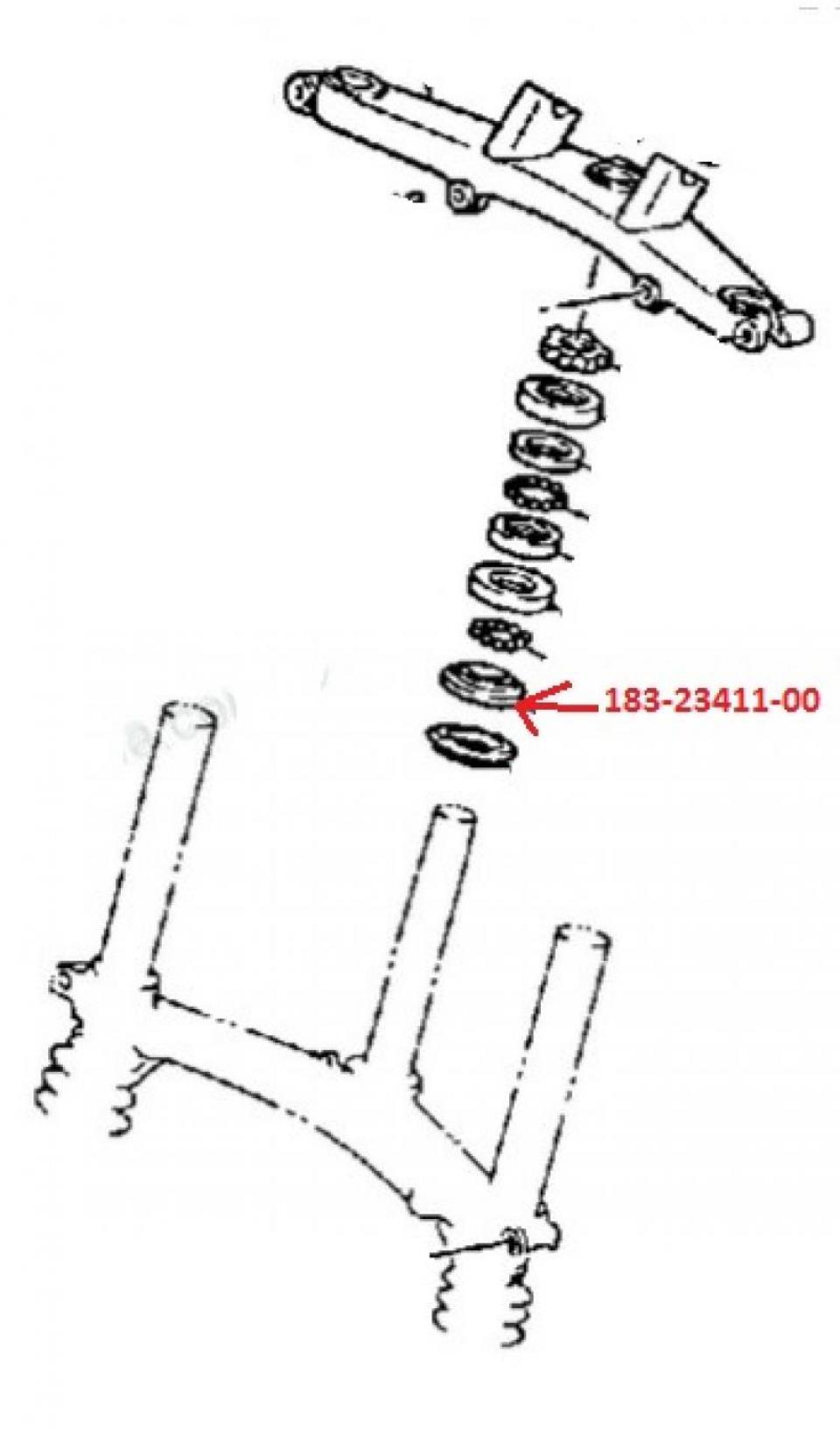 Cuvette inférieure roulement de direction pour moto Yamaha 125 Xsr 4FPF341120