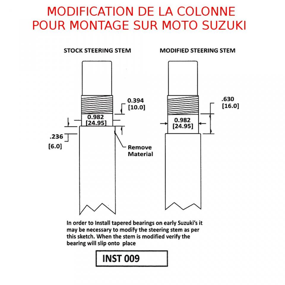 Kit roulement de direction All Balls pour moto Suzuki 125 RM 1979 à 1980 Neuf