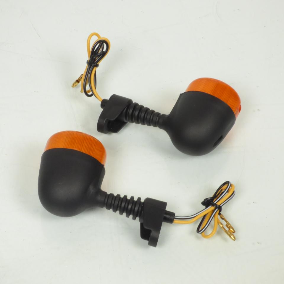 Clignotant Teknix pour scooter MBK 50 Nitro 2002 à 2012 rond orange/noir 12V 10W