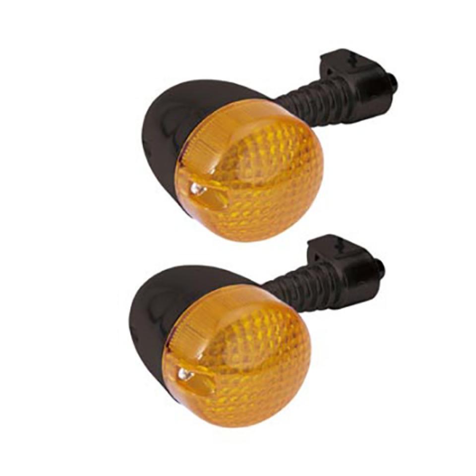 Clignotant Teknix pour scooter MBK 50 Nitro 2002 à 2012 rond orange/noir 12V 10W