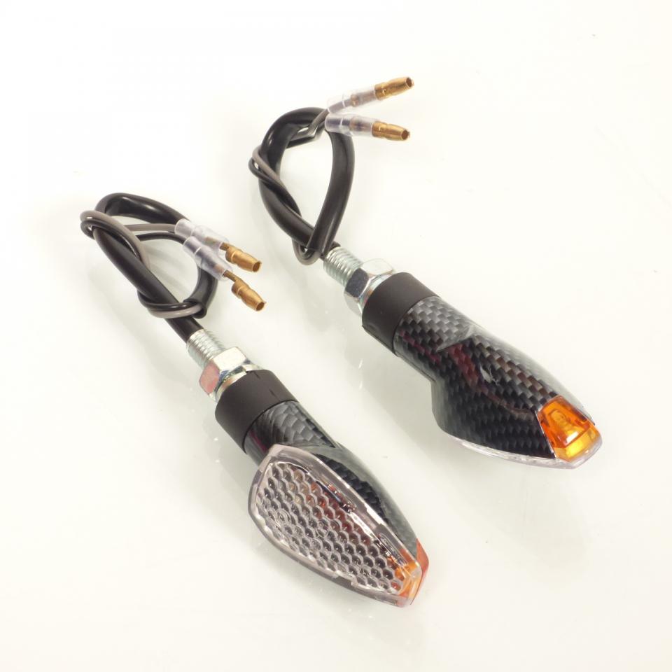 Paire de clignotant carbone à ampoule 12V 10W Tun'R pour moto Neuf