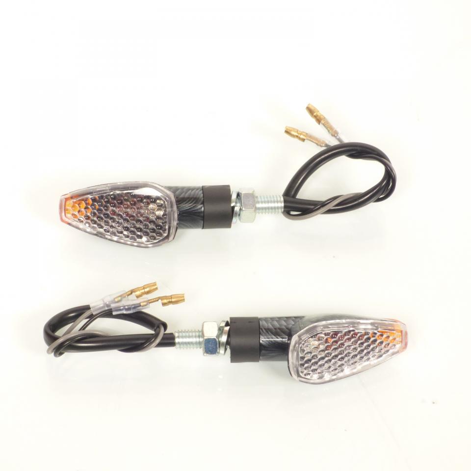 Paire de clignotant carbone à ampoule 12V 10W Tun'R pour moto Neuf