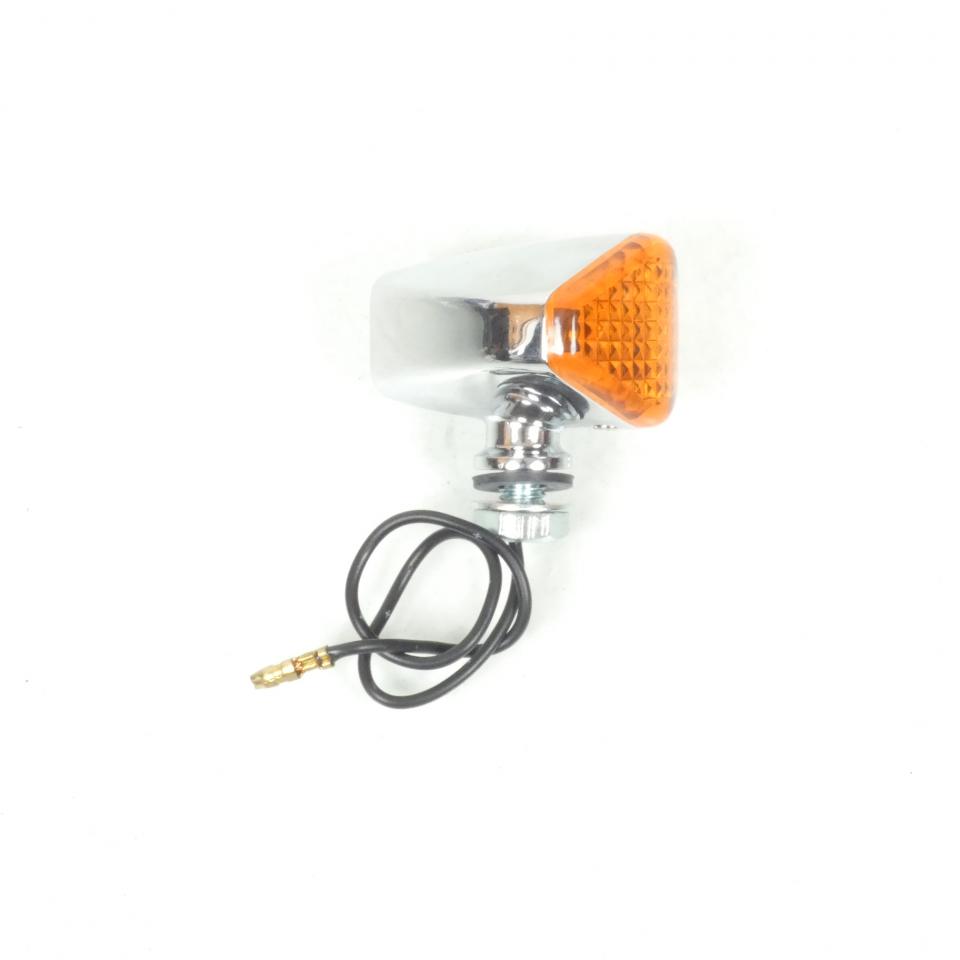 Clignotant universel diamant chromé pour deux roues moto scooter Orange Neuf