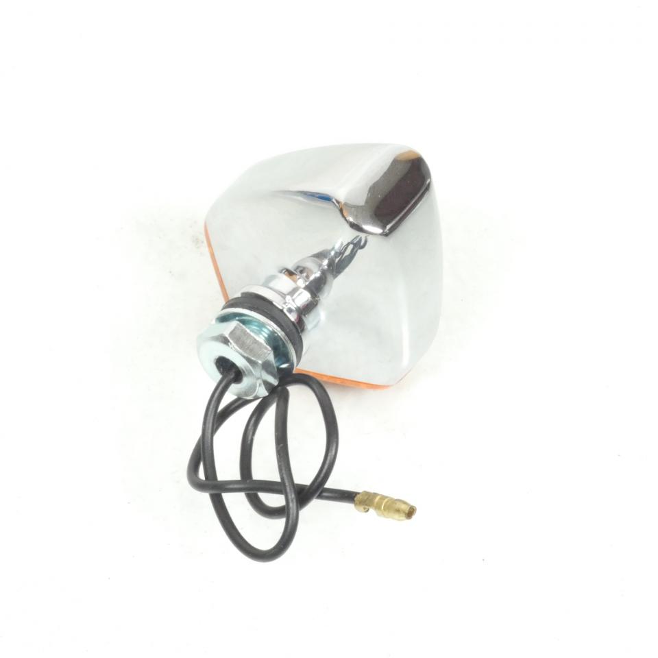 Clignotant universel diamant chromé pour deux roues moto scooter Orange Neuf