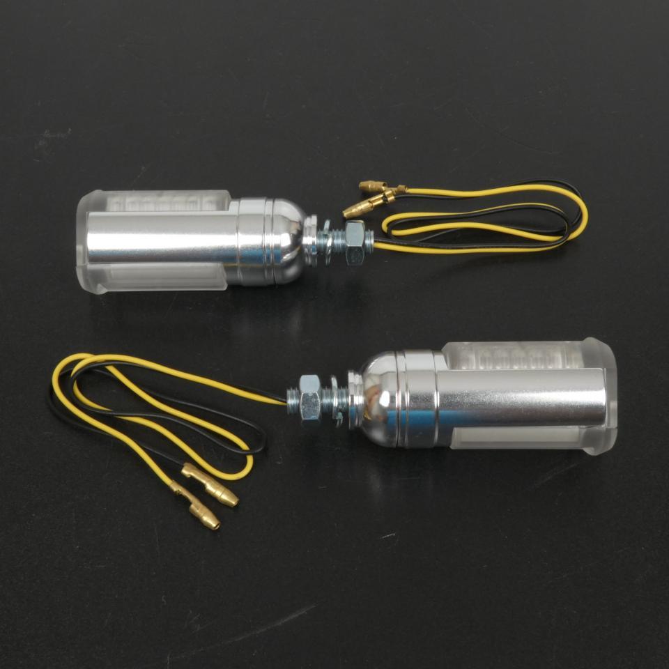 Paire de clignotant tuning Mad Cylinder à LED 12V homologué pour moto Neuf