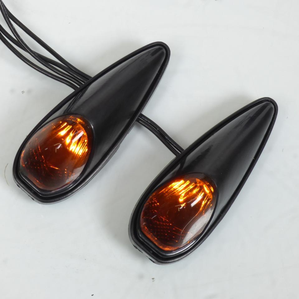 Mini clignotant goute d'eau noir orange fumé LED auto pour moto scooter feu décoratif