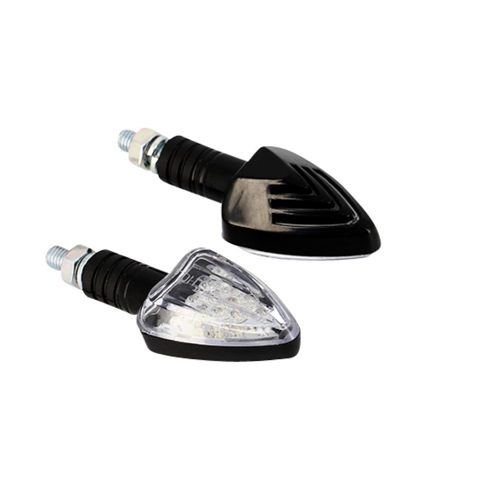 Paire de clignotant noir à LED BLACKWAY Pantora triangle pour moto 12V Neuf