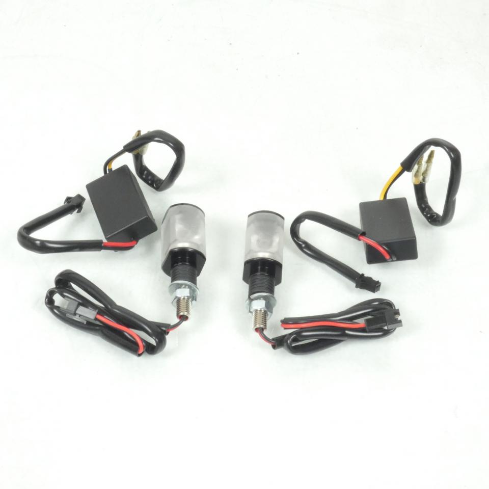 Paire Éclairage de plaque Led 12V anodisé noir  pour moto scooter M8x125 Neuf