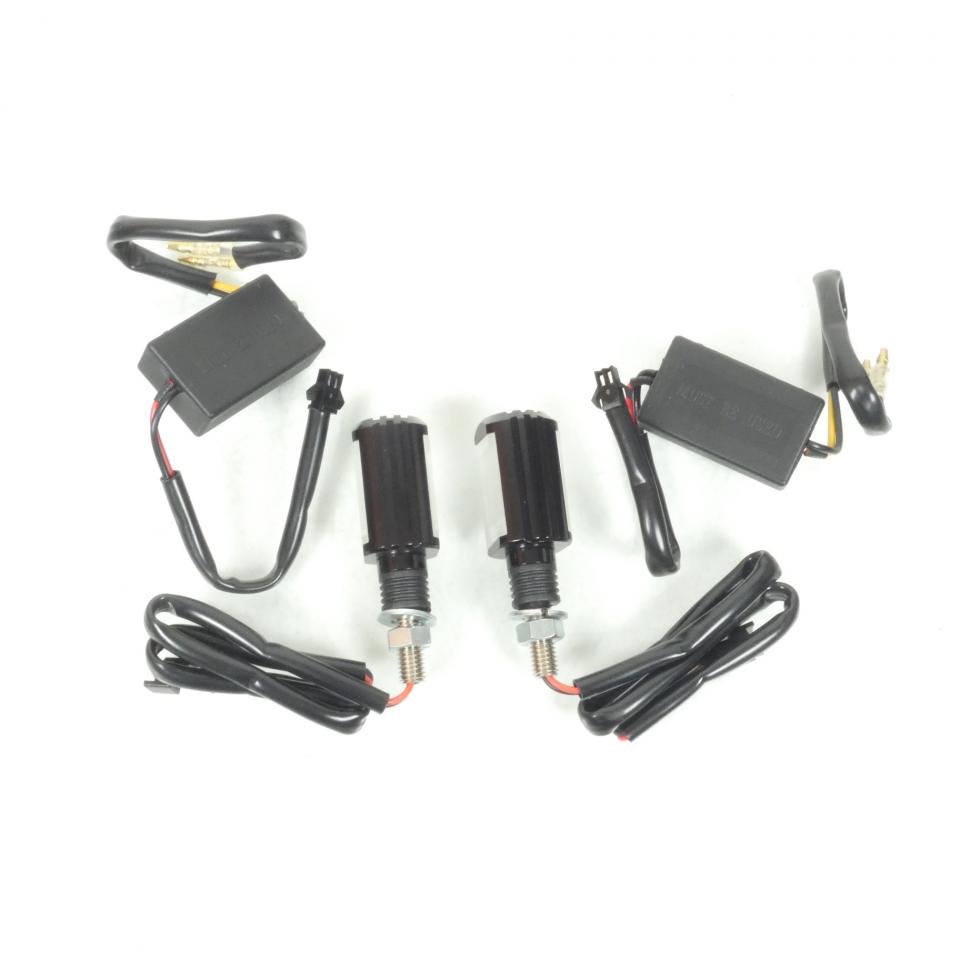 Paire Éclairage de plaque Led 12V anodisé noir pour moto scooter M8x125 Neuf