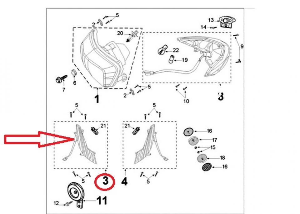 Clignotant AVD pour scooter Peugeot 50 Tweet 2010 à 2017 801946 Neuf