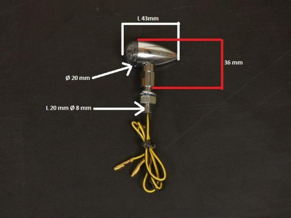 Paire de mini clignotant alu à LED tuning pour moto style café racer bobber custom