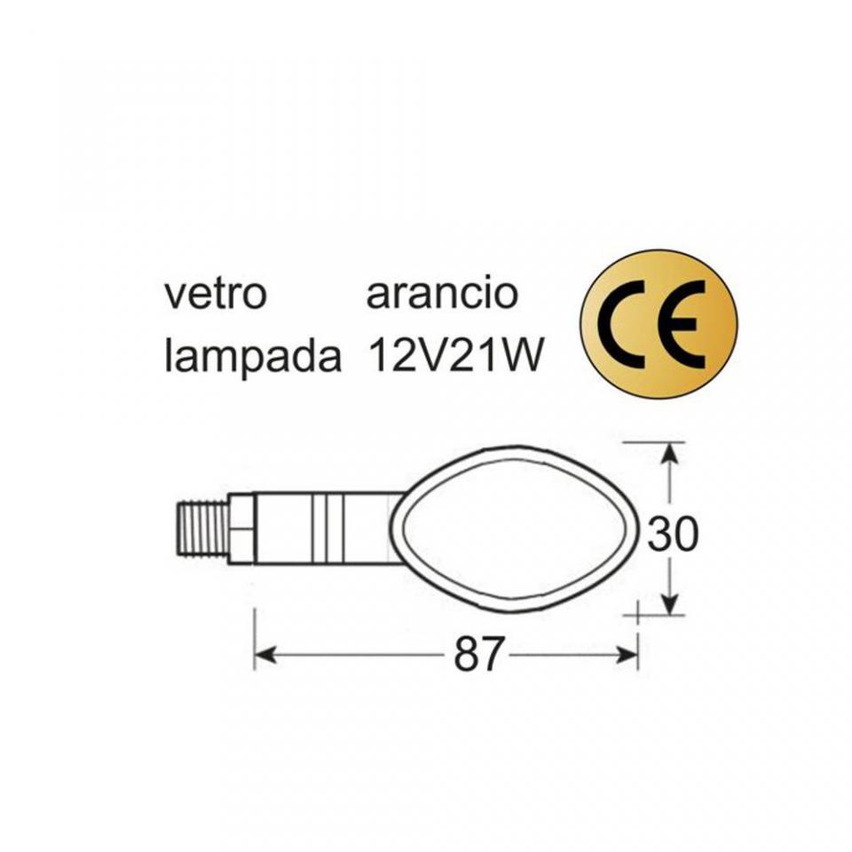 Clignotant homologué One Devil carbone long pour moto cylo 50 à boîte Neuf