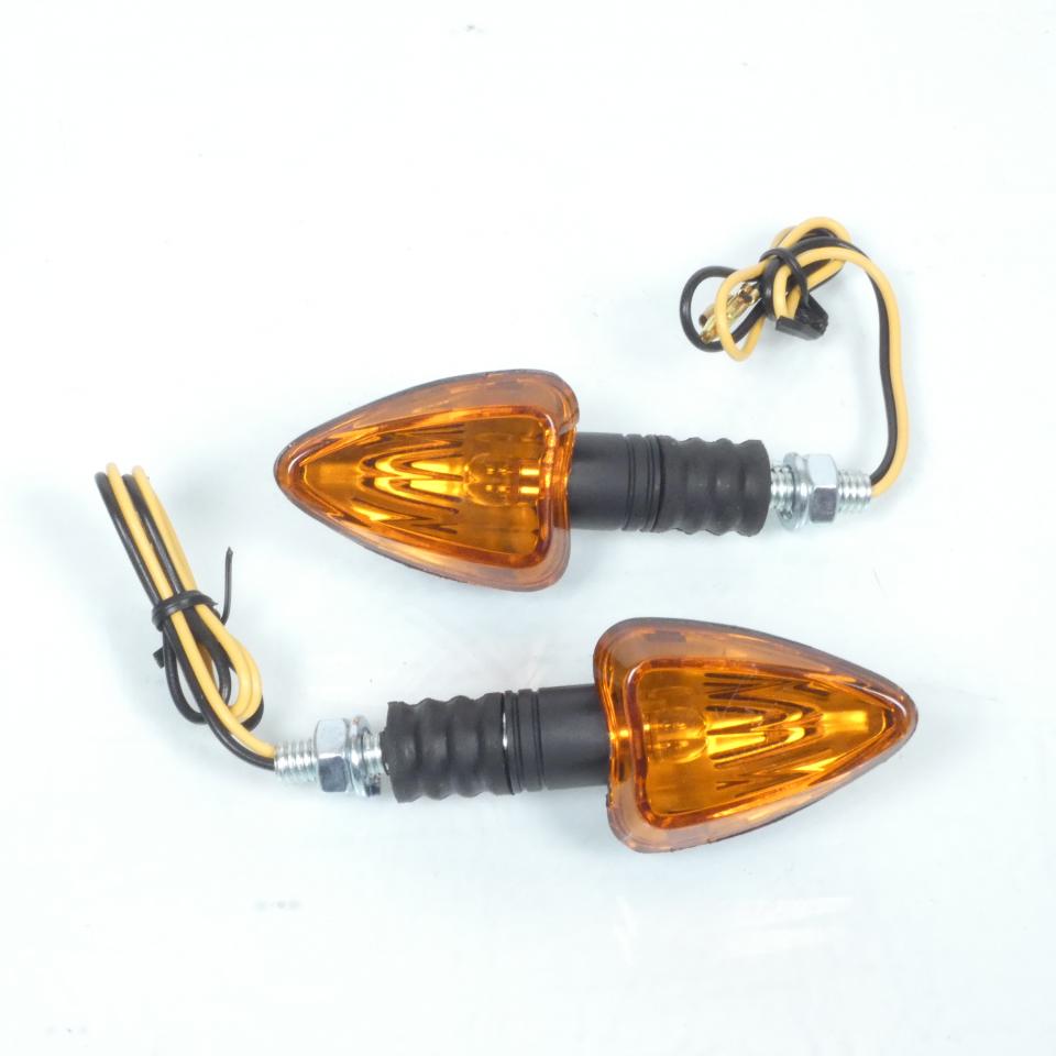 Clignotant adaptable Replay triangle noir 12V 10W pour moto 50 à boite cyclo