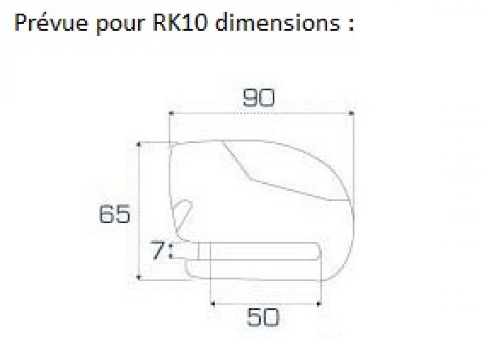 Support transport antivol Radikal RK402 pour bloque disque RK10 RK14S moto Neuf