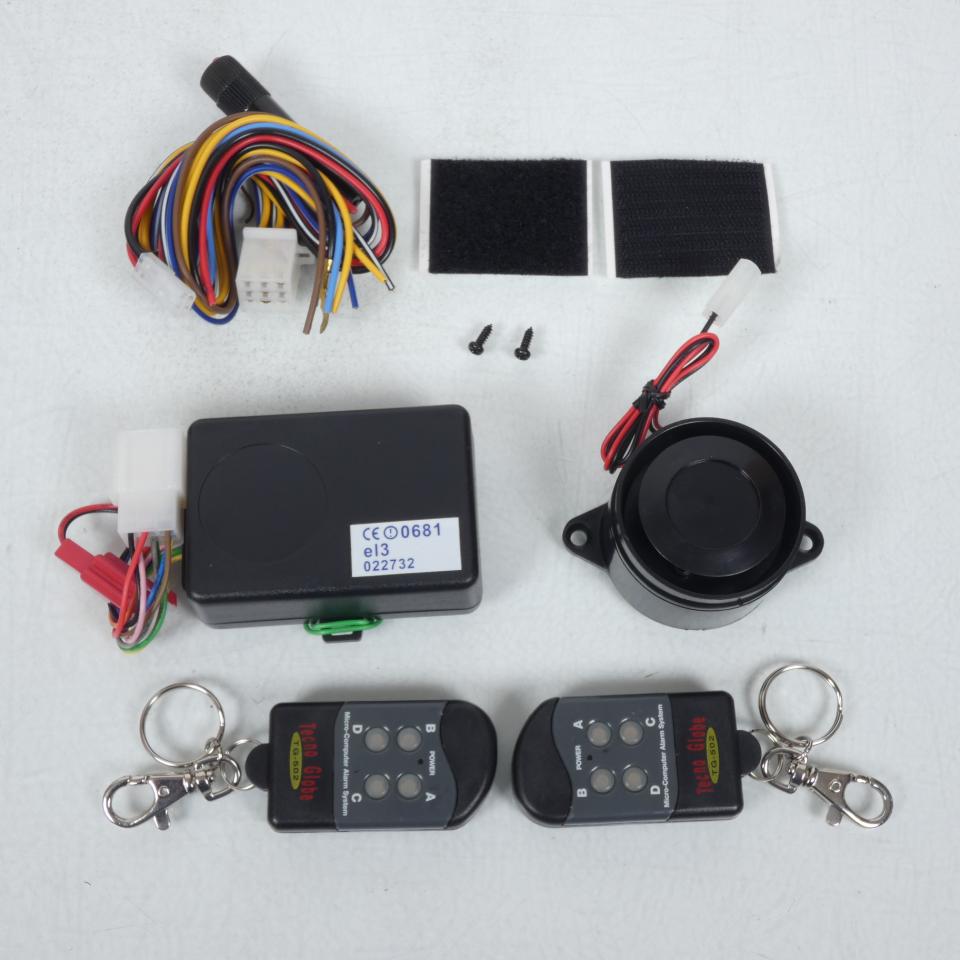 kit Alarme antivol TG 502 12V  TECNO GLOBE pour deux roues moto scooter Neuf