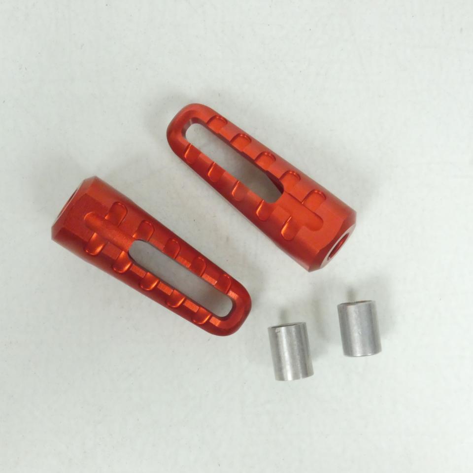 Paire cale pied M12x1.75 Rouge anodisé Générique pour deux roues moto scooter