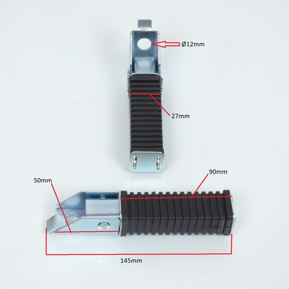 Paire de cale pied repose pieds carré avec revêtement caoutchouc pour moto Neuf