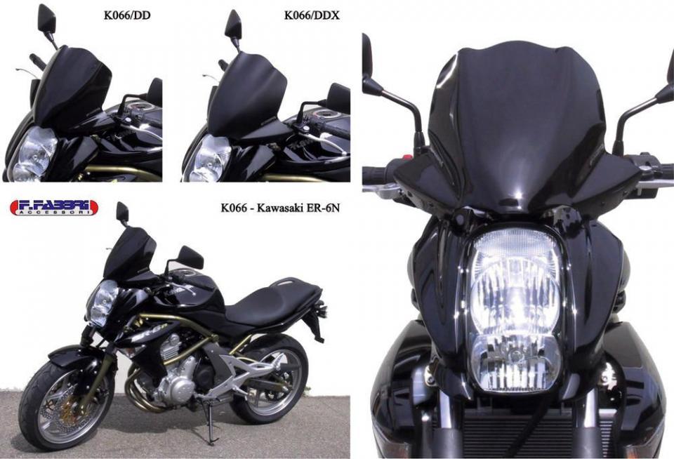 Bulle et saut de vent Fabbri pour Moto Kawasaki 650 Er-6 N Sans Abs 2006 à 2008 Neuf