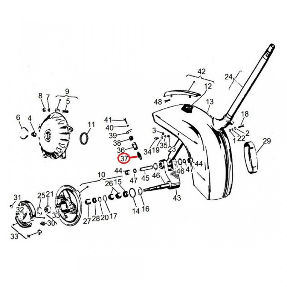 Entraîneur de compteur RMS pour scooter Piaggio 200 Vespa PX 1977-1990 174048 Neuf