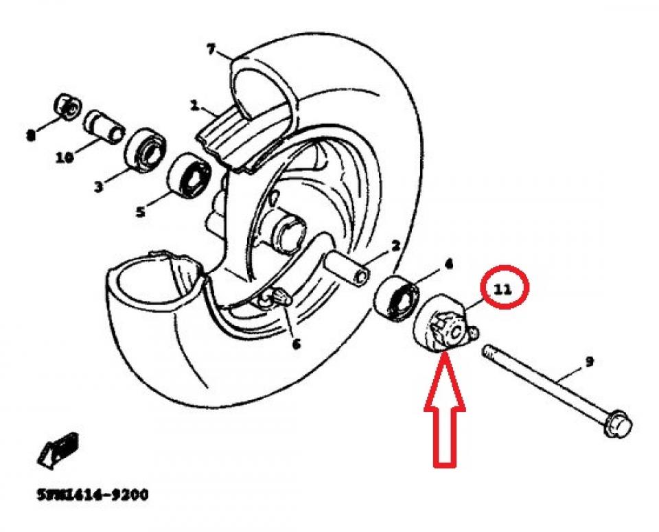 Entraîneur de compteur pour scooter MBK 125 Flame SE03/LYM22E 5FMF5190 Occasion