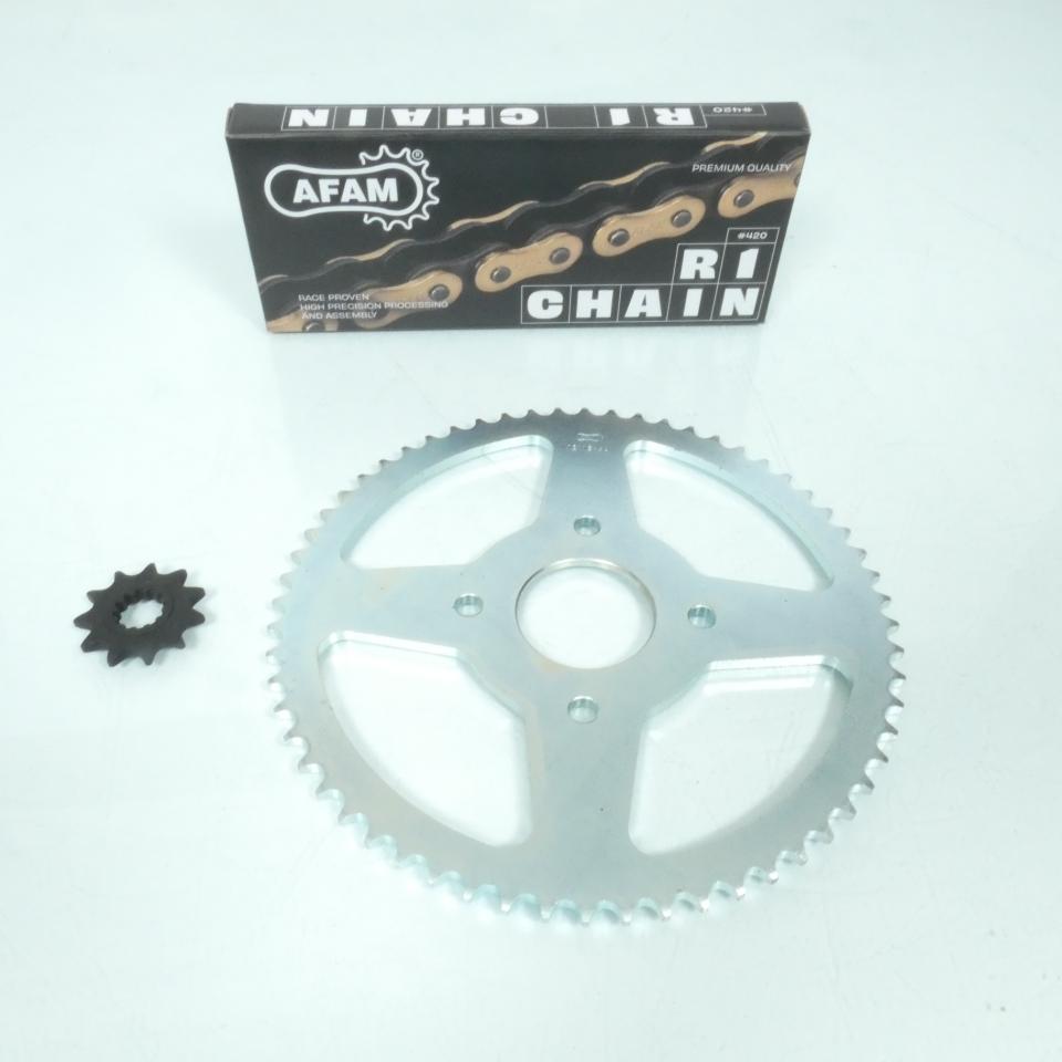 Kit chaîne Afam pour moto MBK 50 X-Power 2003 à 2011 11x60 pas 420 Neuf