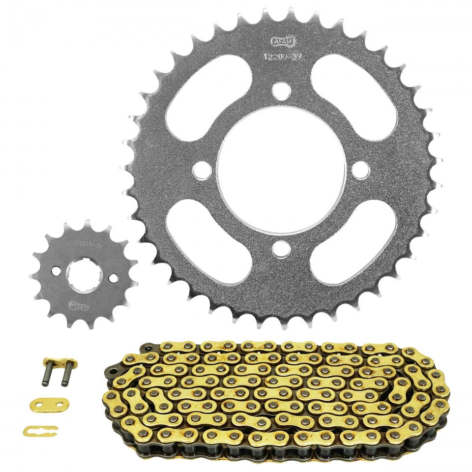 Kit chaîne Afam pour Moto Sym 125 XS 2007 à 2013 Neuf