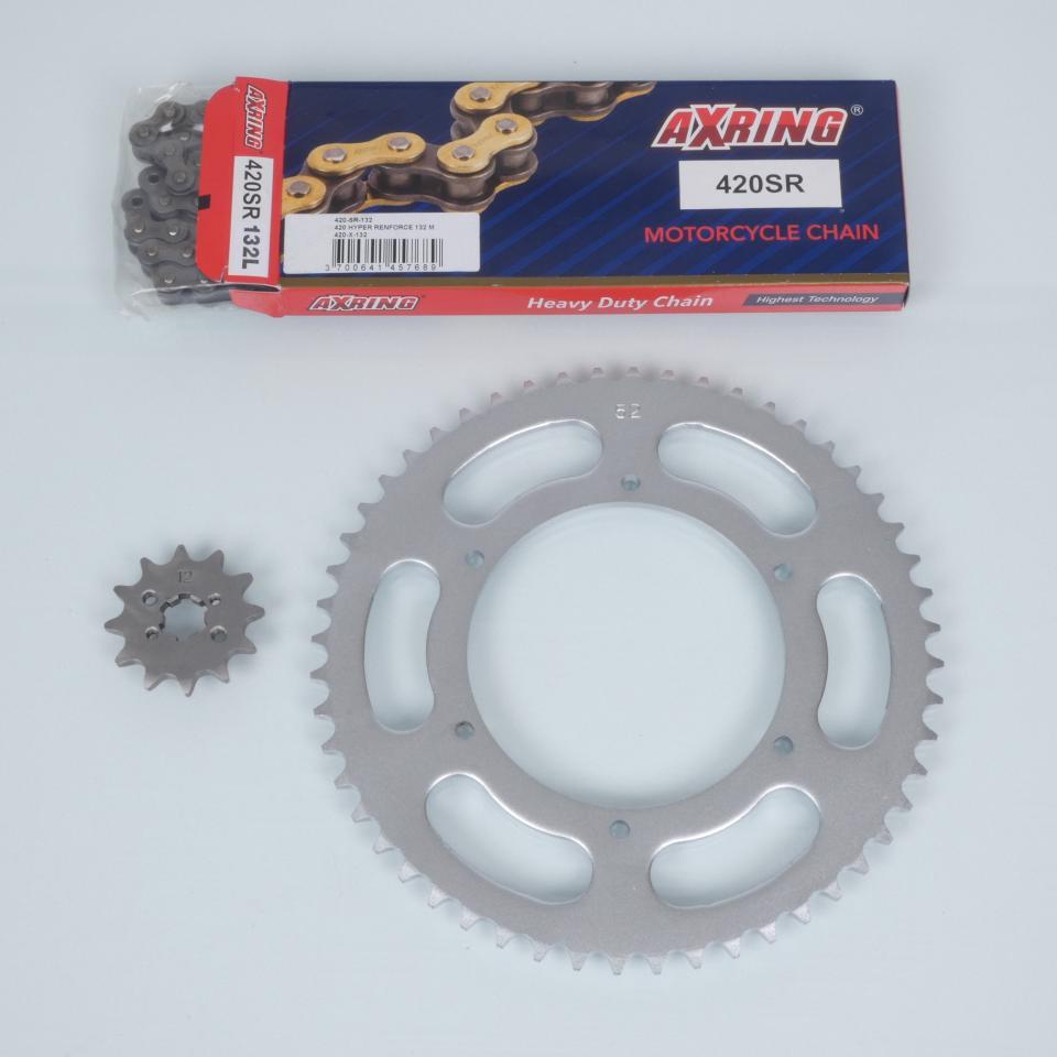 Kit chaîne Axring pour moto Aprilia 50 RS GP Racing 2006 à 2012 12x52 P420 Neuf