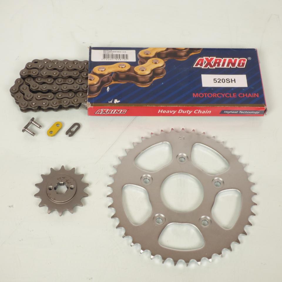 Kit chaîne Axring 14x41 Pas 520 pour moto Cagiva 125 Mito 1992 à 1994 Neuf