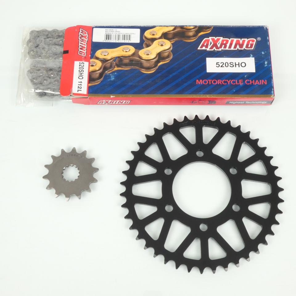 Kit chaîne Axring pour moto Kawasaki 650 Er-6 F Sans Abs 2006 à 2016 14x43 pas 520