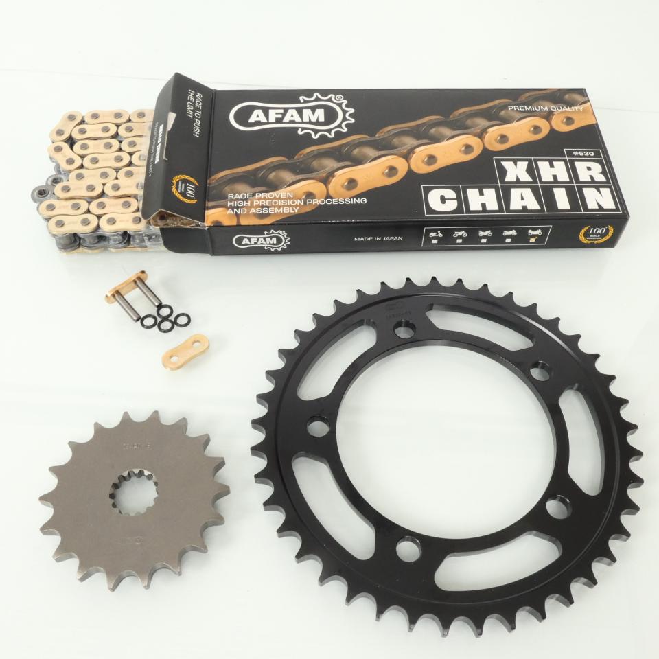Kit chaîne Afam 18x41 pas 530 116L pour moto Suzuki 1400 GSX 2001 à 2007 Neuf