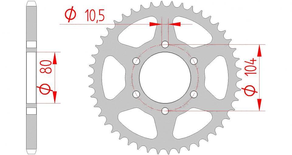 Kit chaîne MK pour moto Kawasaki Z 750 E 1983 à 1985 13x33 630 88