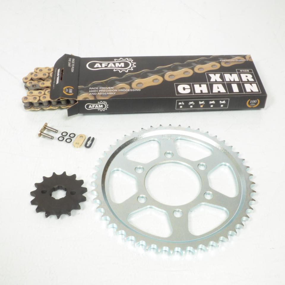 Kit chaîne Afam pour moto Honda 125 Cb R 2018 à 2020 15x47 pas 428 Neuf