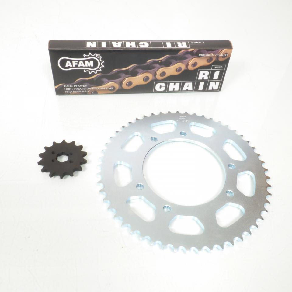 Kit chaîne Afam pour moto Gilera 50 SMT 2003 à 2020 14x53 pas 420 Neuf