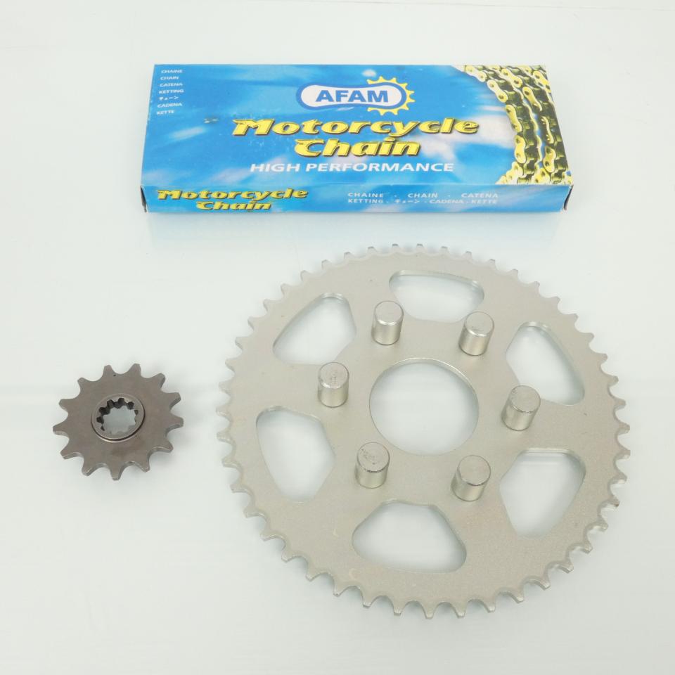 Kit chaîne Afam pour scooter Ride 50 Classic 1992 à 1999 13x46 pas 415 Neuf