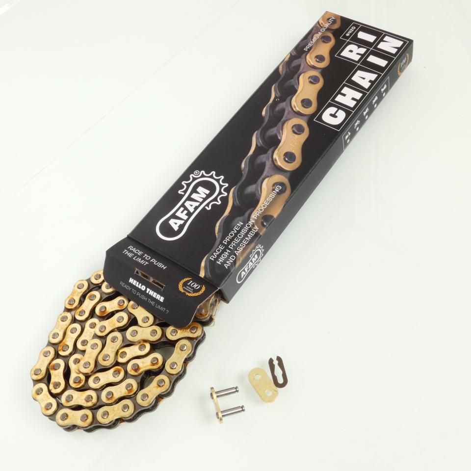 Kit chaîne Afam pour moto Honda 50 DAX 1982 à 2020 15x41 pas 420 90L Neuf
