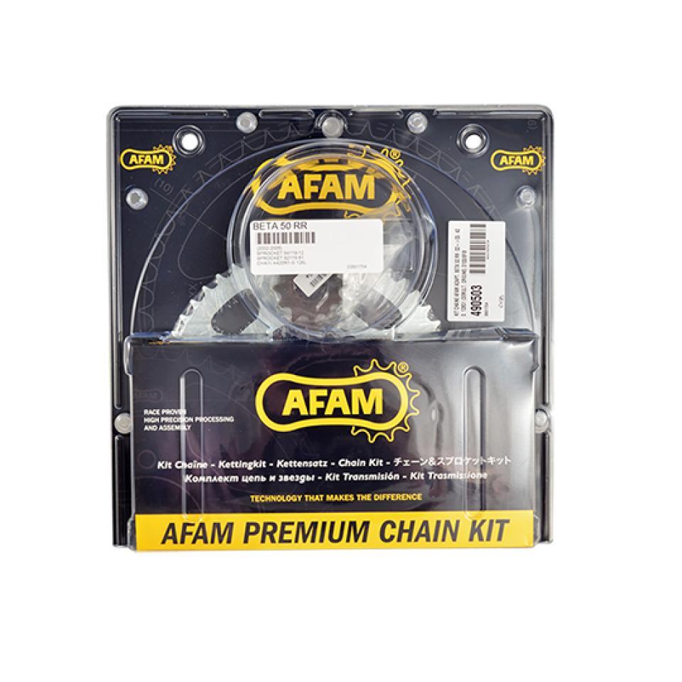 Kit chaîne Afam pour Moto Beta 50 RR Track 2002 à 2004 Neuf
