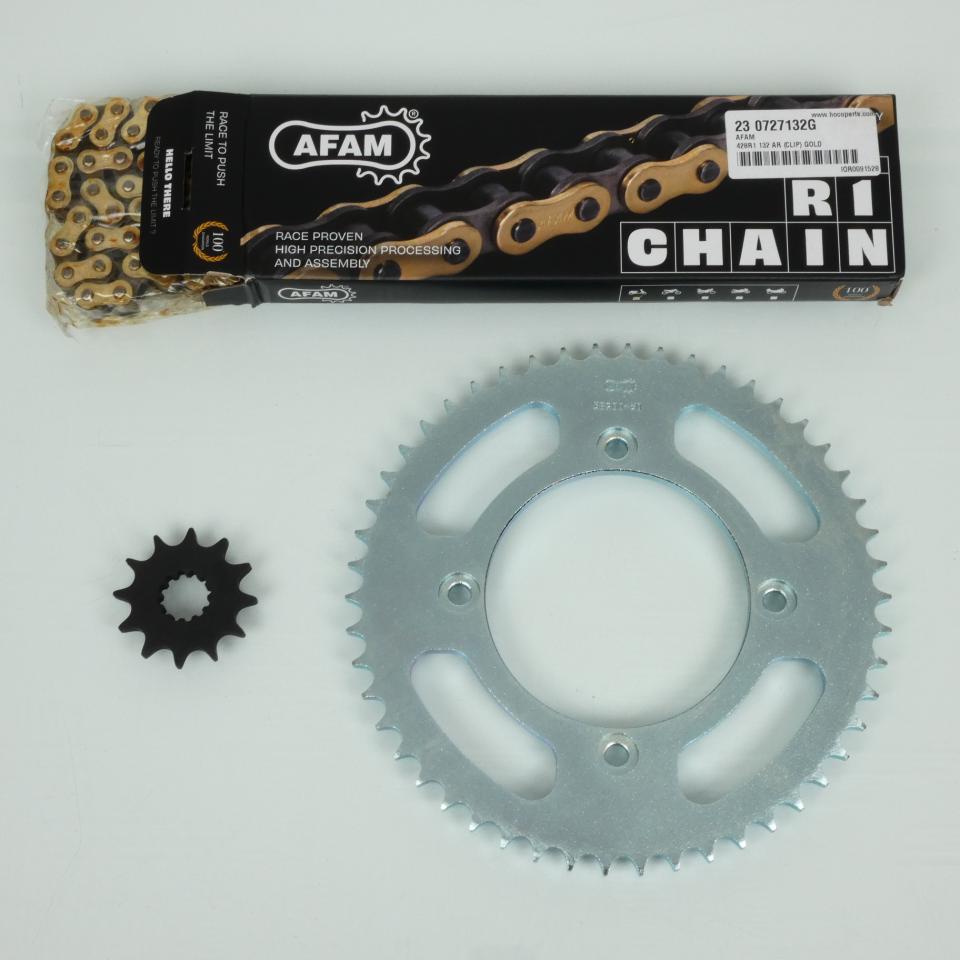 Kit chaîne Afam pour moto Beta 50 RR 2005 à 2013 12x50 Pas 428 Al 100mm Neuf