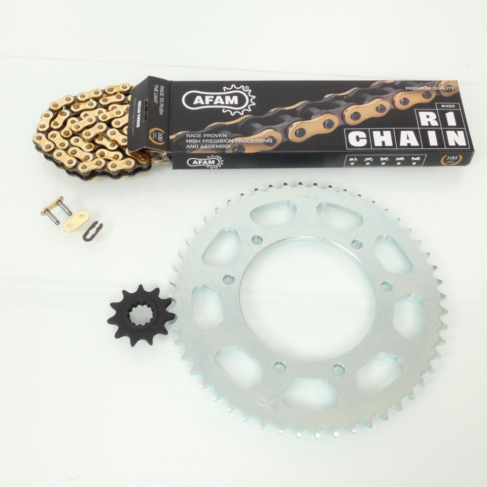 Kit chaîne Afam pour moto Peugeot 50 XPS 2004 à 2006 11x52 pas 420 126L Neuf