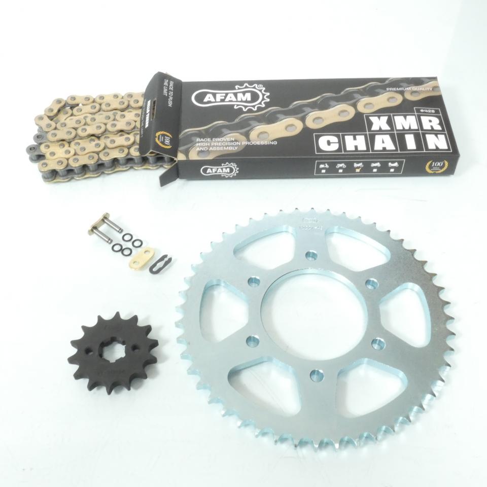 Kit chaîne Afam pour moto Yamaha 125 YZF 2008 à 2012 14x48 pas 428 Neuf