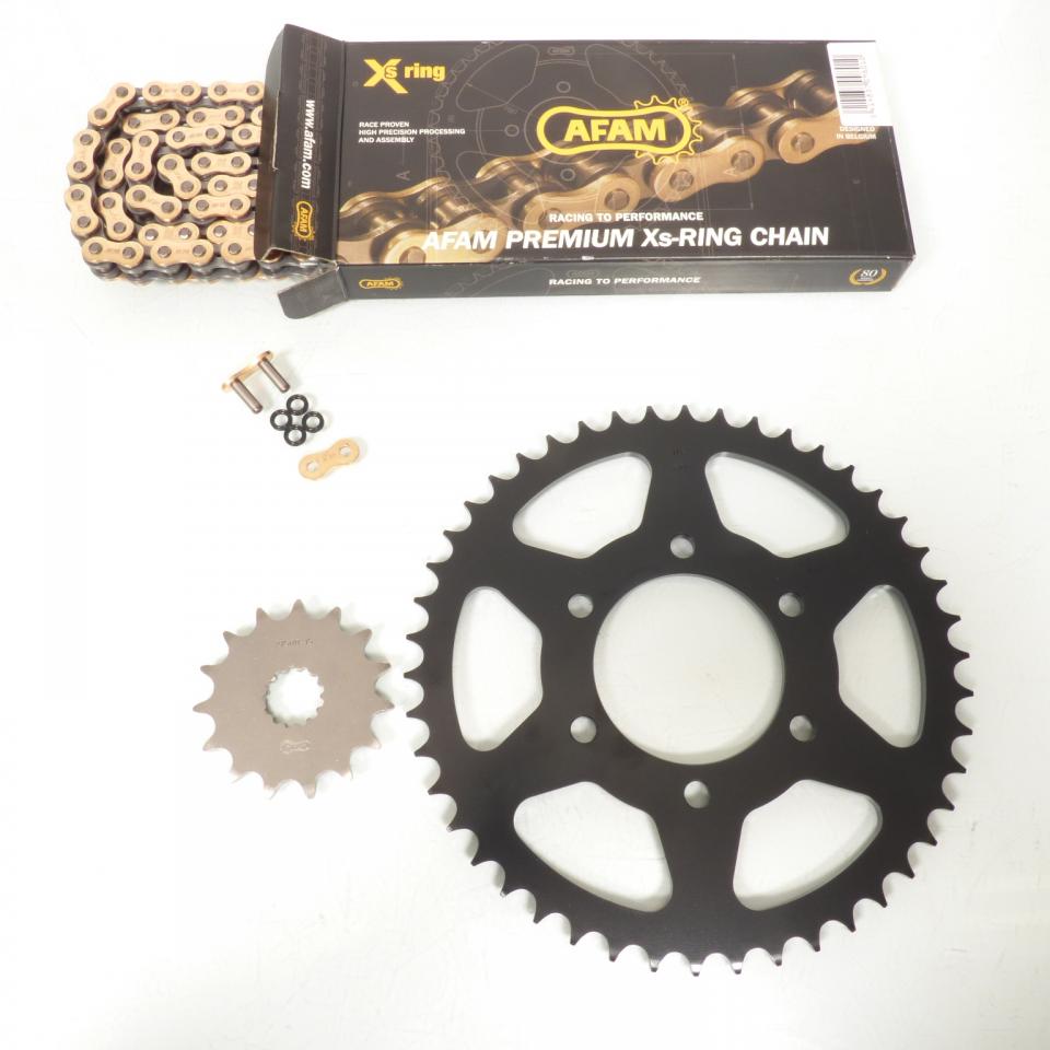 Kit chaîne Afam pour moto Kawasaki 650 Er6-N 2005 à 2016 15x46 pas 520 Neuf