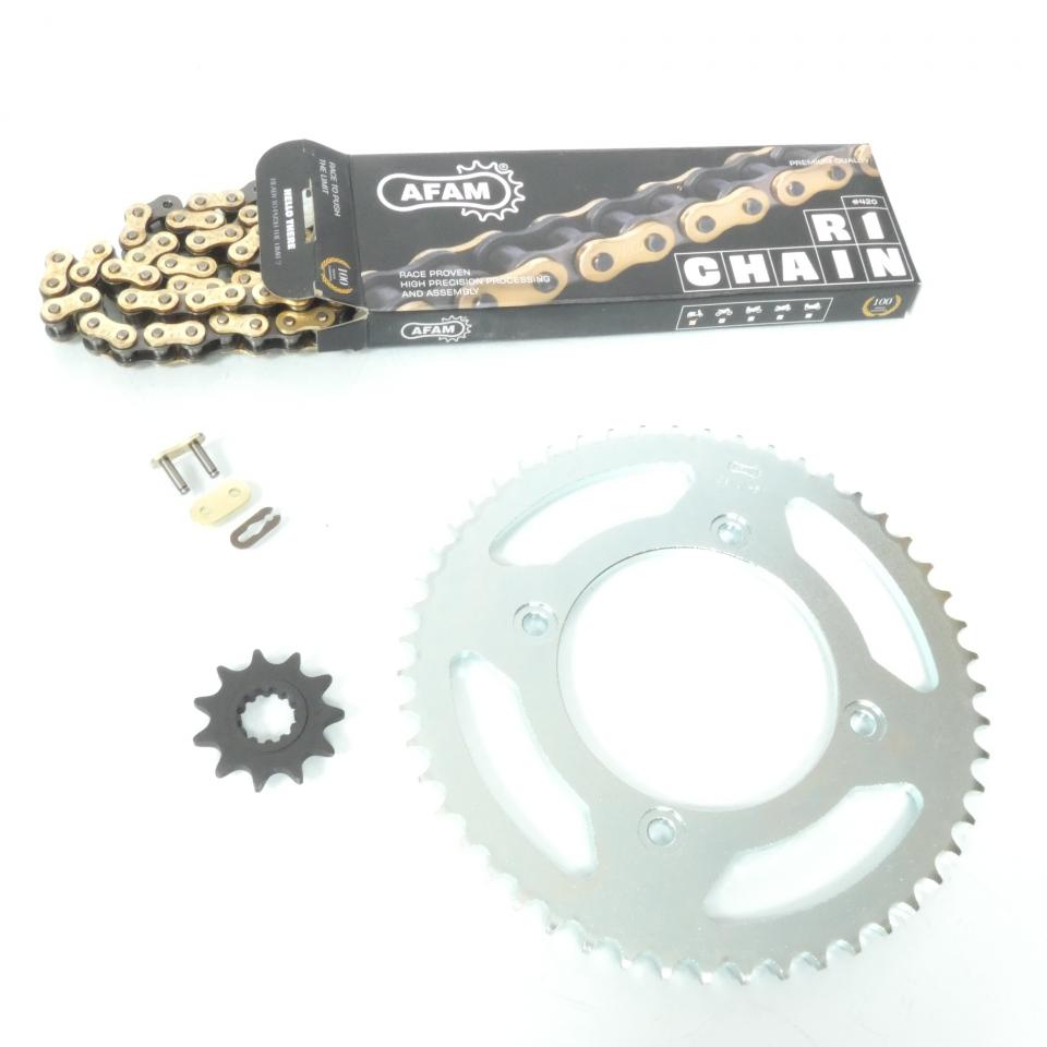 Kit chaîne Afam pour moto Rieju 50 RR 2005 à 2011 11x51 pas 420 126L Neuf