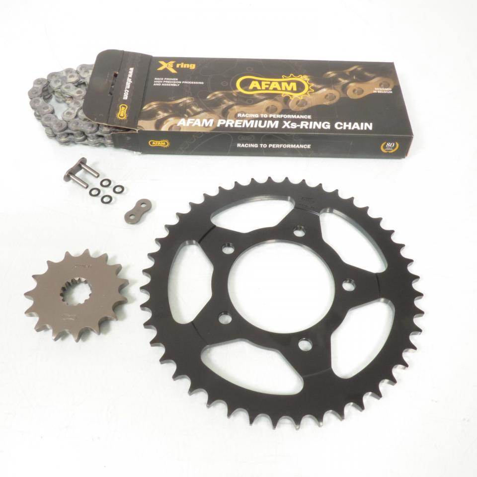 Kit chaîne Afam pour moto Suzuki 650 SV 1999 à 2007 15x44 pas 525 Neuf
