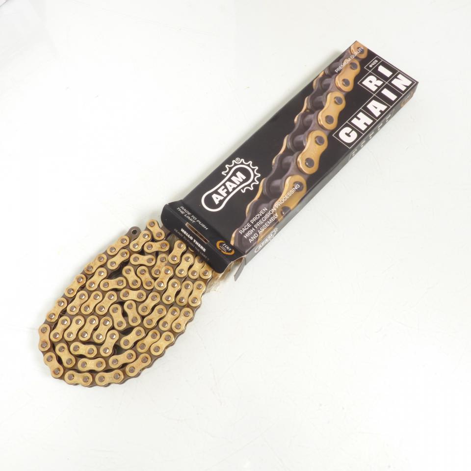 Kit chaîne Afam pour moto Suzuki 125 GZ Marauder 1998 à 2011 15x45 pas 428 Neuf
